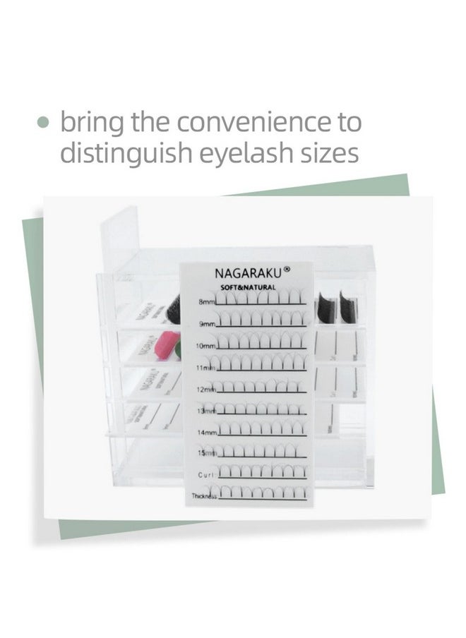 NAGARAKU Acrylic Lash Extension Organiser Storage False Eyelash Pallet Volume Boxes Makeup Holders Tools Case Lashes Container 5 Layers With 250 Tape Strips…  - Image 3
