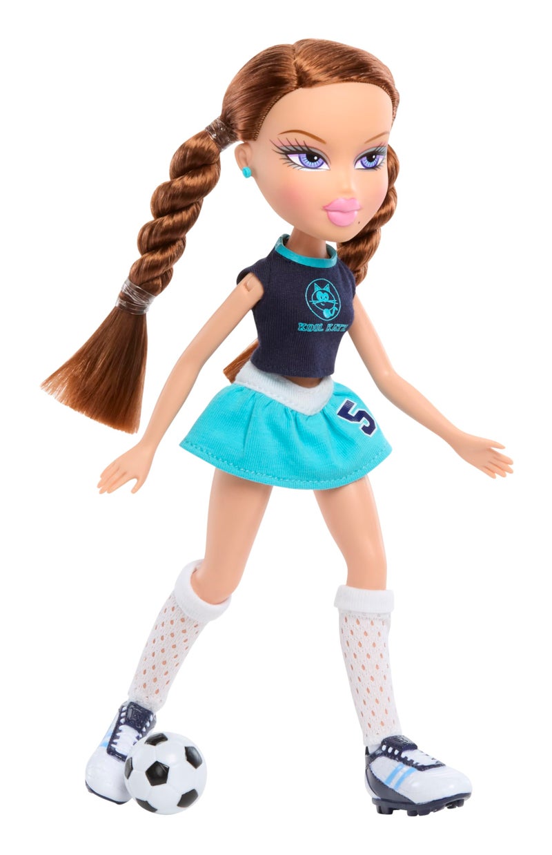 BRATZ دمية براز بلاي سبورتز روكسي مع ملحقات، كرة القدم - Image 3