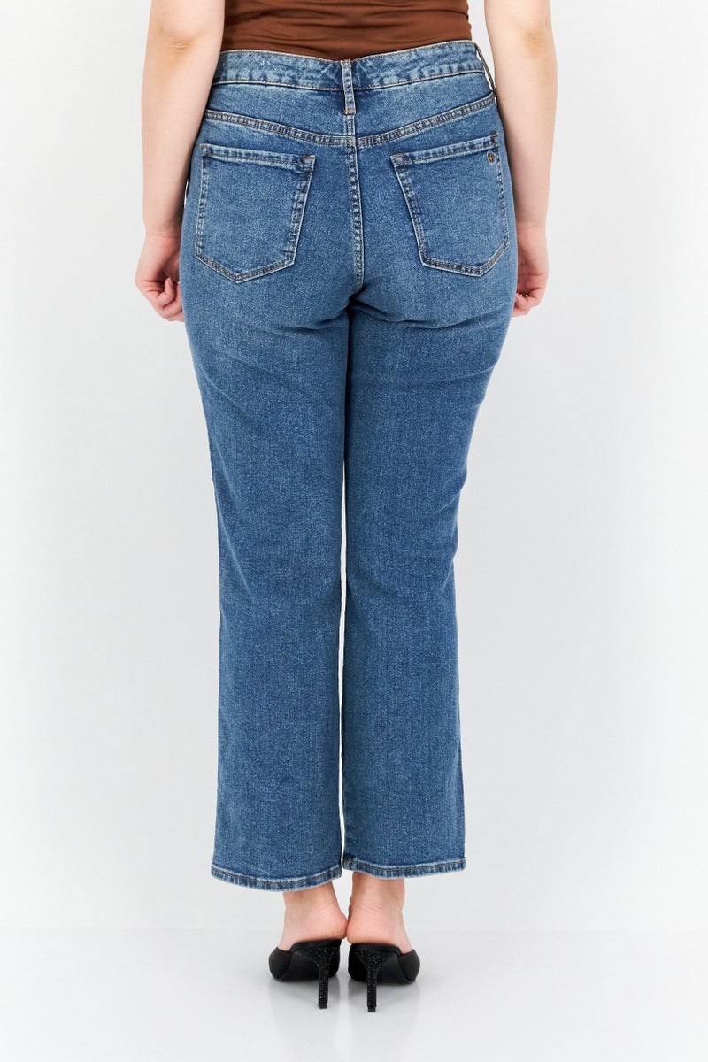 Jessica Simpson Women Skinny Fit Straight Leg Denim Jeans, Mid Wash - Image 3