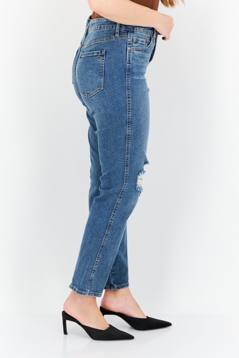 Jessica Simpson Women Skinny Fit Straight Leg Denim Jeans, Mid Wash - Image 2