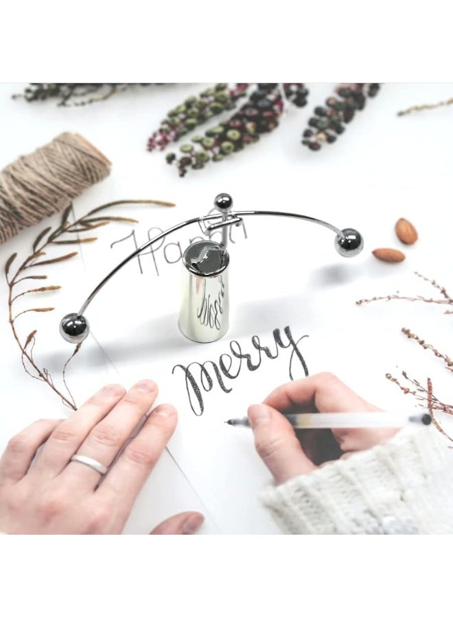 Sunnytech Mini Steel Balance Toy Weightlifter Kinetic Art Balance Toy Balancing Decompressive Science Psychology Home Offic Decor Desk Decor Toy WJ064 - Image 3