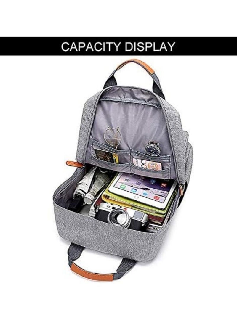 DUNISO Anti Theft Travel Backpack Casual Man Business Computer Backpack Light 15 inch Laptop Bag Light Grey (45*28*20cm) - Image 3
