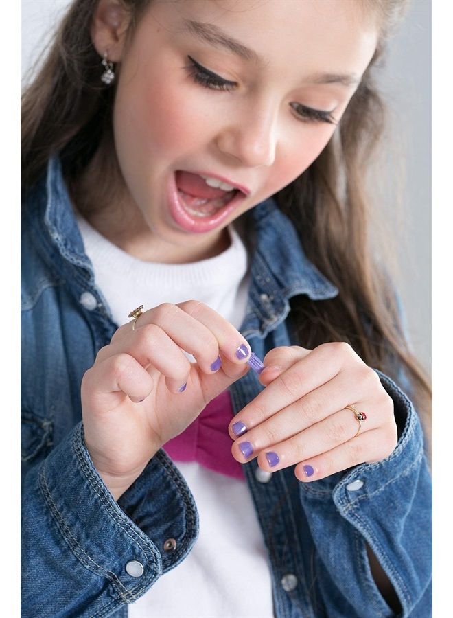 Miss NELLA Miss Nella NAIL KIT & Purple Unicorn- Nail accessories for kids- 3 peel off nail polish, nail stickers, tattoos, nail filer & toe separators- all designed foe children hands & toes - Image 2