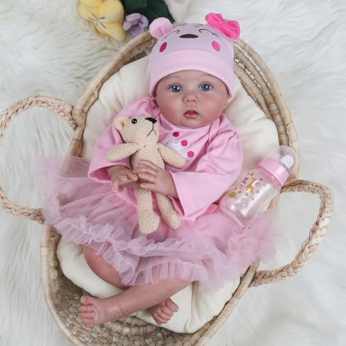 CHAREX Lifelike Reborn Baby Dolls 20 Inch Realistic Newborn Baby Doll Soft Body Real Life Baby Dolls Girl with Accessories Gifts Toy for Kids Age 3 Collection - Image 1