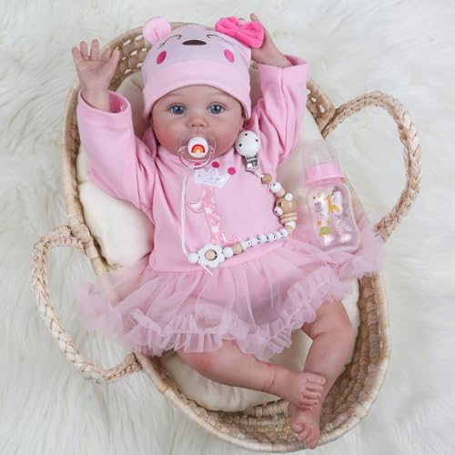 CHAREX Lifelike Reborn Baby Dolls 20 Inch Realistic Newborn Baby Doll Soft Body Real Life Baby Dolls Girl with Accessories Gifts Toy for Kids Age 3 Collection - Image 5