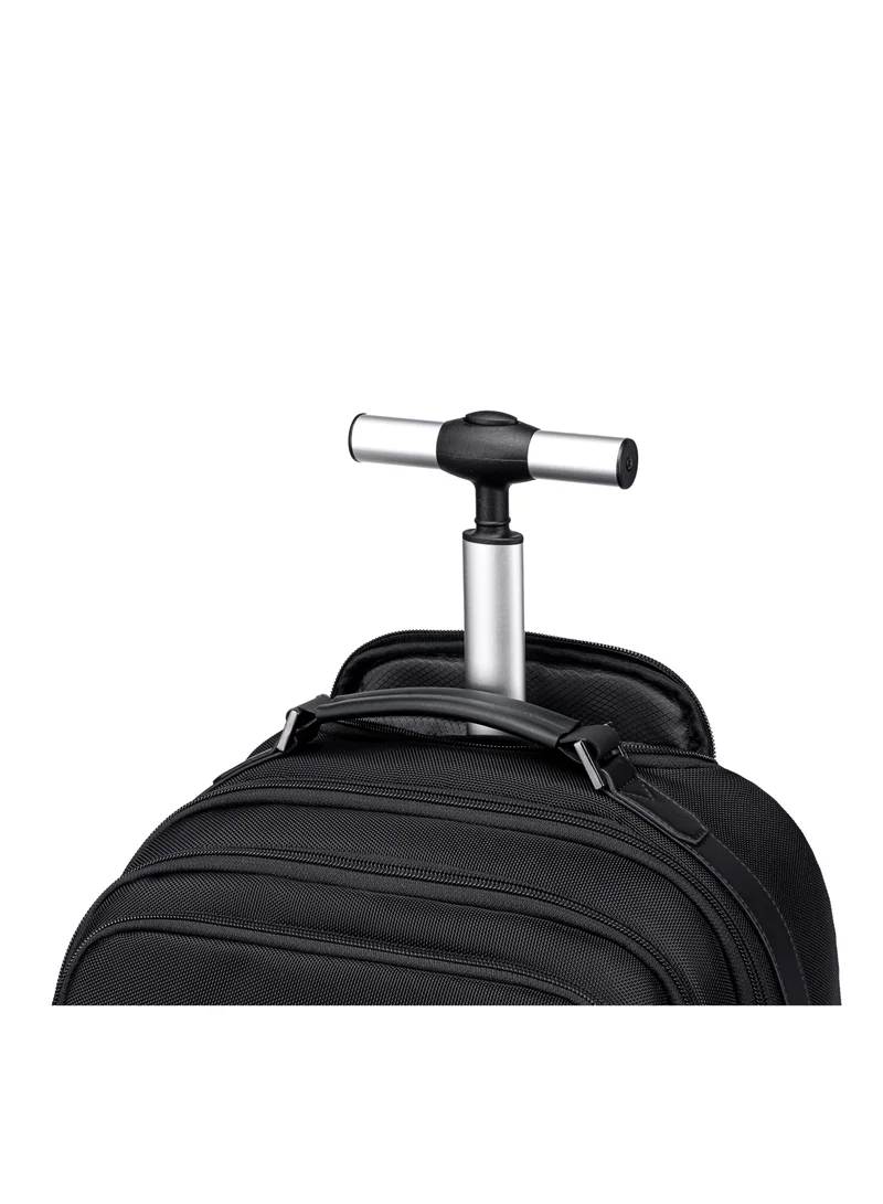 Arctic Hunter  Professional Rolling Backpack 19.5 Inch Water Resistant Backpack Trolley with 360° Degree Opening for Office Travel Business School, LG00656-1, Black for Men | Best Price UAE