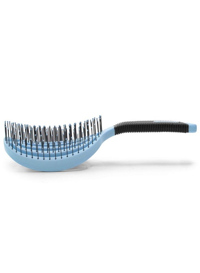 NuWay 4Hair ® U.S. Patented Detangler Hair Brush For Men & Women - Sky Blue | Hair Comb For Scalp Care - Fast Dry Venting Scheme - Special Formulated Bristles | Doublec® Detangling Hair Brush - Image 4