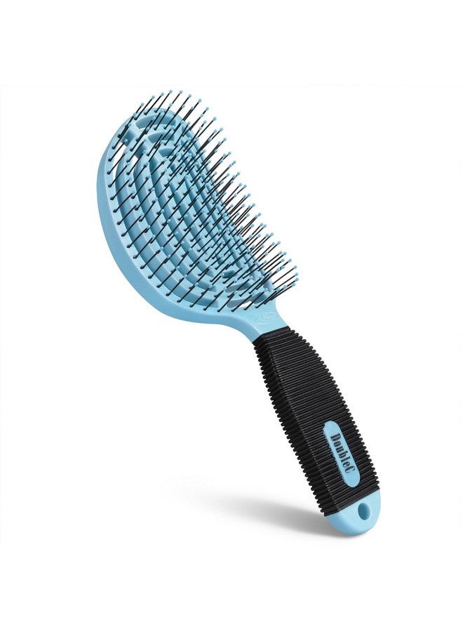 NuWay 4Hair ® U.S. Patented Detangler Hair Brush For Men & Women - Sky Blue | Hair Comb For Scalp Care - Fast Dry Venting Scheme - Special Formulated Bristles | Doublec® Detangling Hair Brush - Image 2
