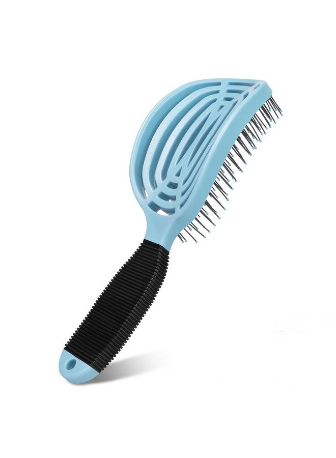 NuWay 4Hair ® U.S. Patented Detangler Hair Brush For Men & Women - Sky Blue | Hair Comb For Scalp Care - Fast Dry Venting Scheme - Special Formulated Bristles | Doublec® Detangling Hair Brush - Image 3
