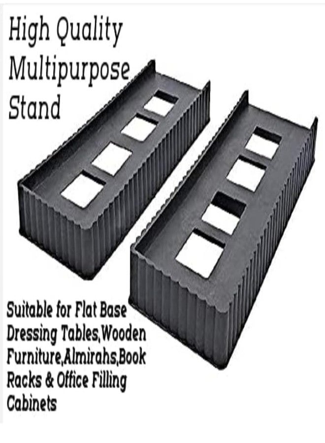 AKKIAGRO Multipurpose Almirah Stand Heavy Duty for Dressing Tables | Wooden Furniture,Almirahs,Book Racks,Office Cabinets (Pack of 2 Sets) - Image 2