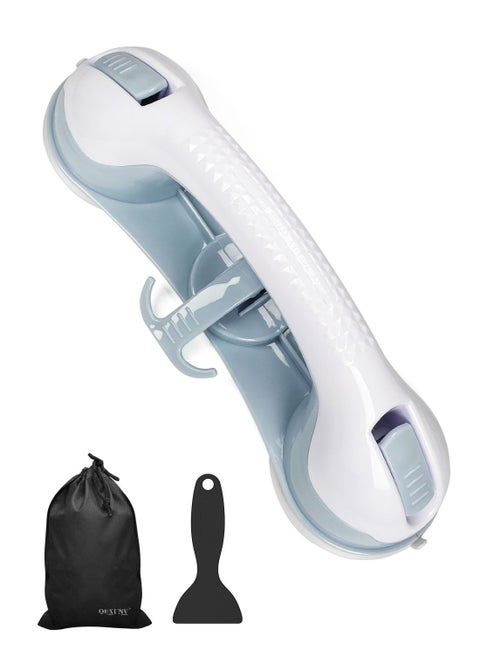 Grab Bars for Bathtubs and Showers, Shower Handle Shower Grab Bar, Super Suction Barrier Handrail, Equipped with 3 Safety Suction Cups and Side Hooks, Suitable for Bathtubs and Toilets