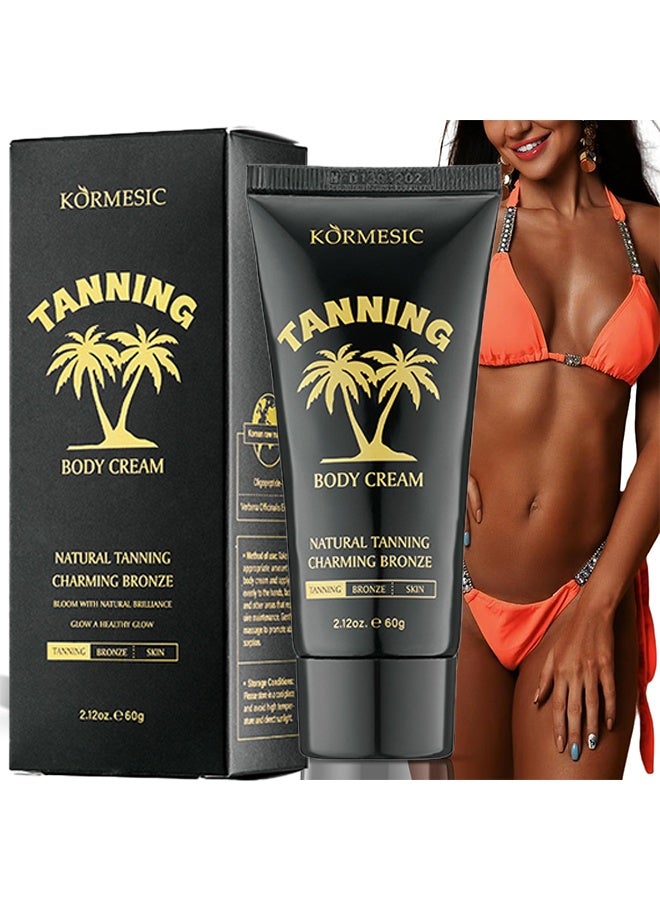 Kormesic Tanning Body Cream, Tanning Accelerator for Tanning, Tanning Accelerator for Solarium, Outdoor Tan Deep, Faster Tanning, Intensive Tanning Lotion, Long-Lasting Results Tanning - Image 1