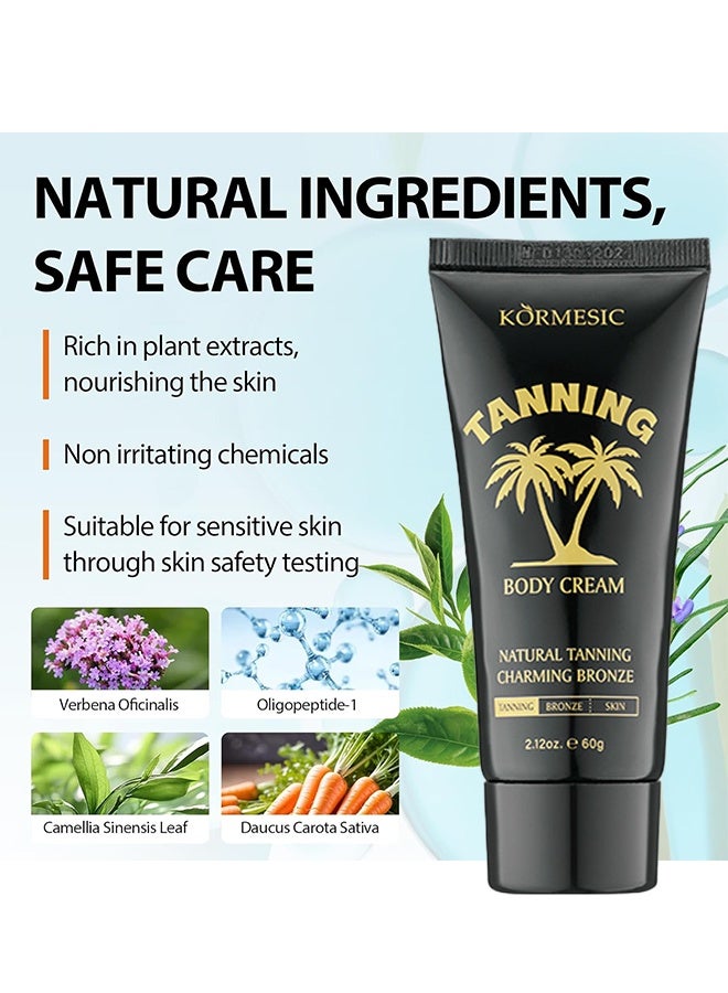 Kormesic Tanning Body Cream, Tanning Accelerator for Tanning, Tanning Accelerator for Solarium, Outdoor Tan Deep, Faster Tanning, Intensive Tanning Lotion, Long-Lasting Results Tanning - Image 3