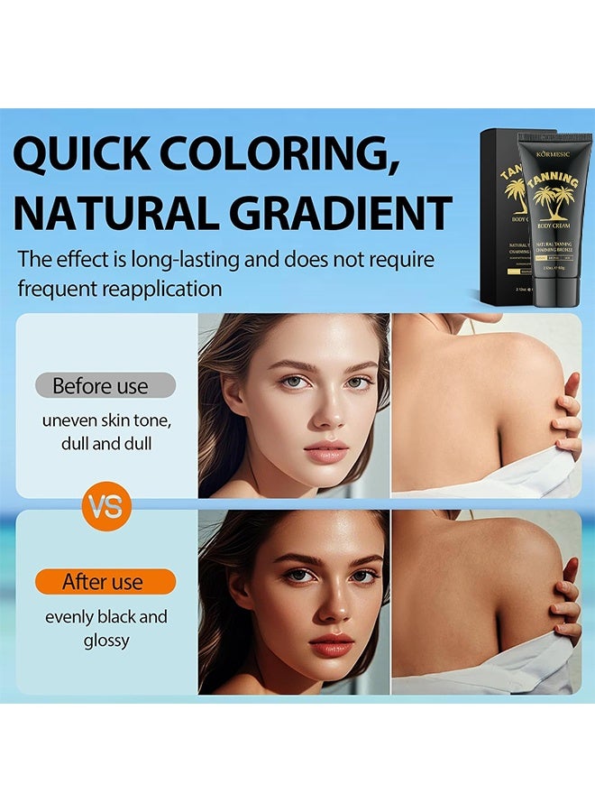 Kormesic Tanning Body Cream, Tanning Accelerator for Tanning, Tanning Accelerator for Solarium, Outdoor Tan Deep, Faster Tanning, Intensive Tanning Lotion, Long-Lasting Results Tanning - Image 4