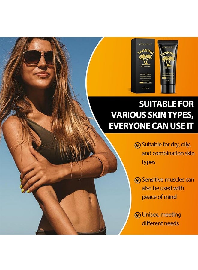 Kormesic Tanning Body Cream, Tanning Accelerator for Tanning, Tanning Accelerator for Solarium, Outdoor Tan Deep, Faster Tanning, Intensive Tanning Lotion, Long-Lasting Results Tanning - Image 5
