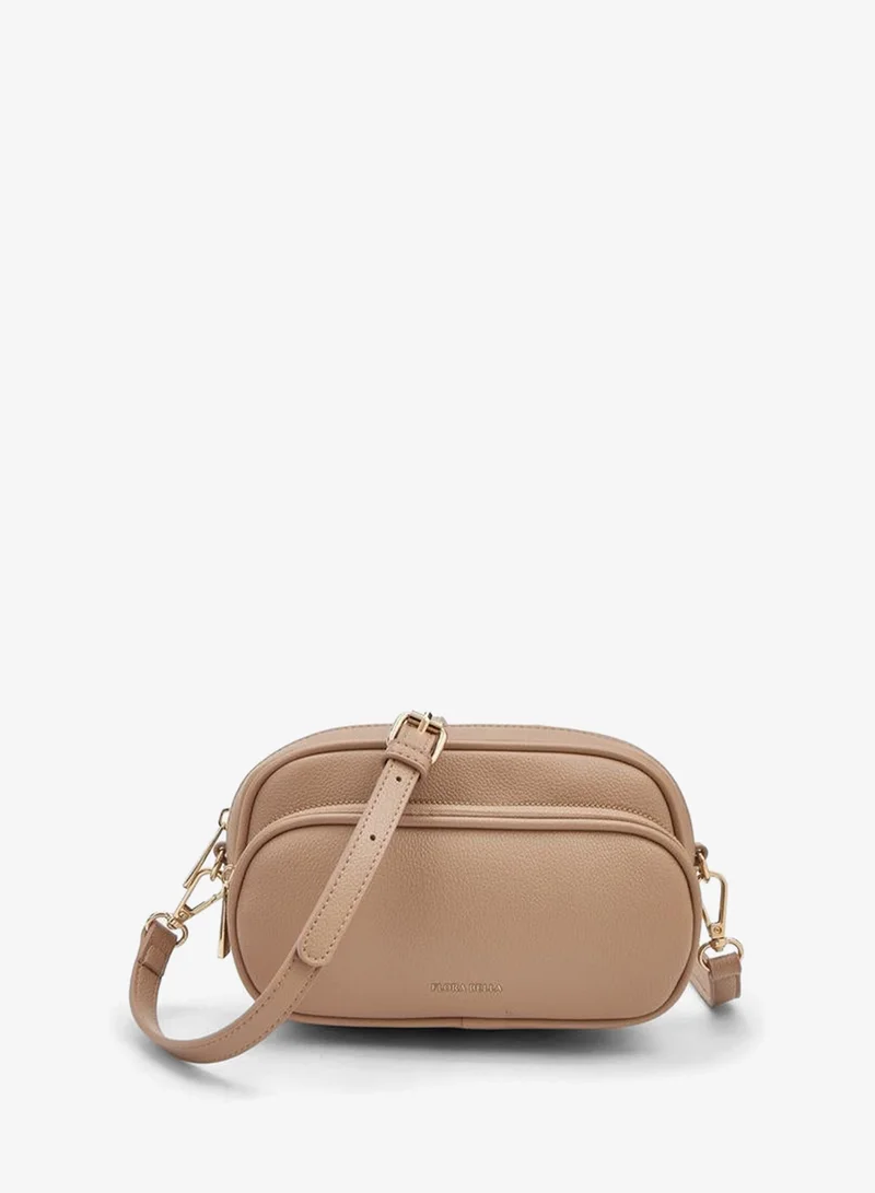 Flora Bella By Shoexpress Solid Crossbody Bag with Detachable Strap