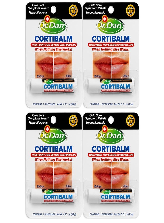 Dr. Dans Dr. Dan's Cortibalm - 4 Pack - for Dry Cracked Lips - Healing Lip Balm for Severely Chapped Lips - Designed for Men, Women and Children - Image 1