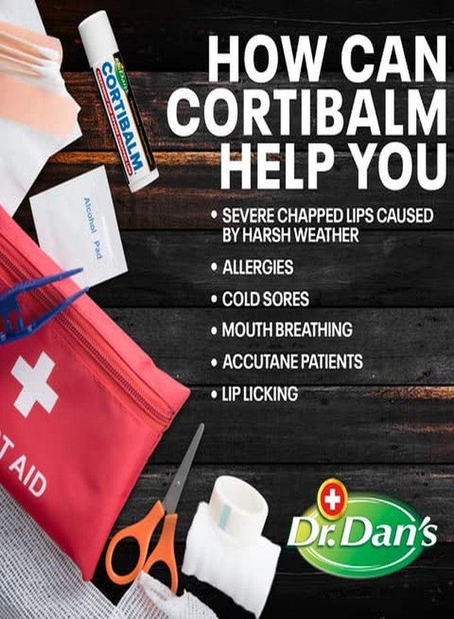 Dr. Dans Dr. Dan's Cortibalm - 4 Pack - for Dry Cracked Lips - Healing Lip Balm for Severely Chapped Lips - Designed for Men, Women and Children - Image 4