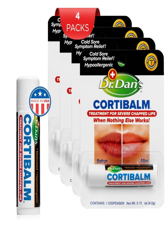 Dr. Dans Dr. Dan's Cortibalm - 4 Pack - for Dry Cracked Lips - Healing Lip Balm for Severely Chapped Lips - Designed for Men, Women and Children - Image 5
