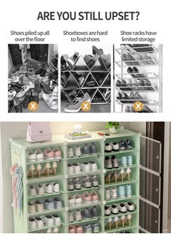 6-Shelf Combination Plastic Shoe Storage Cabinet with Doors, Modular DIY Storage Cabinet, Portable Shoe Rack Organizer for Closet Hallway Bedroom Entrance - pzsku/Z4E533CED6B7632E85C76Z/45/_/1737971232/eede241c-2102-4923-8afc-3033d0a2f88b