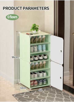 6-Shelf Combination Plastic Shoe Storage Cabinet with Doors, Modular DIY Storage Cabinet, Portable Shoe Rack Organizer for Closet Hallway Bedroom Entrance - pzsku/Z4E533CED6B7632E85C76Z/45/_/1739266353/dc65bb37-e8c1-4d03-b1e9-1342bd92d7f7