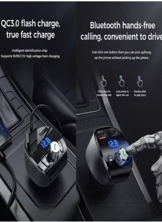 Wireless car mp3 player (JR-CL02)- supports 18W QC3.0 fast charging