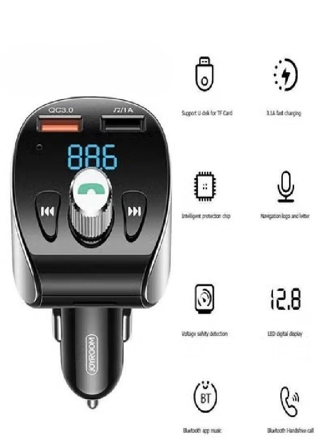Wireless car mp3 player (JR-CL02)- supports 18W QC3.0 fast charging