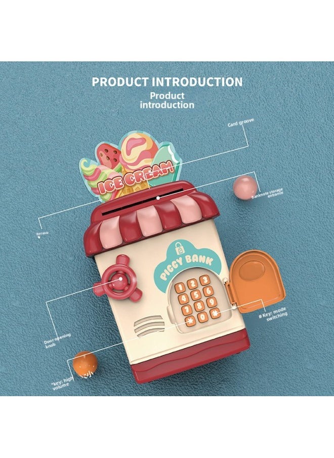 Generic - Direct Sale Cartoon Piggy Bank Children's Creative Toys Password Fingerprint Unlock Voice Banknote Can Be Accessed-Color:Fingerprint Password Fun Piggy Bank - Image 1