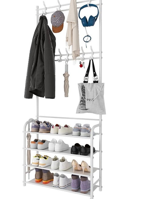 4 رفوف متعددة الوظائف للأحذية والقبعات
