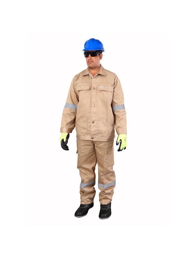 Vaultex UDO 190GSM Twill Pant & Shirt, Beige, 3XL - Image 1