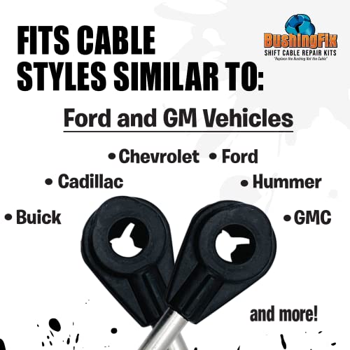 BushingFix.com BushingFix GC1KIT Automatic Transmission Shift Cable Bushing Repair Kit, Transmission Repair Kit for Shift Bushing Fits Buick, Cadillac, Chevy, Ford, GMC, Hummer, Mazda, Mercury, Pontiac and More - Image 5