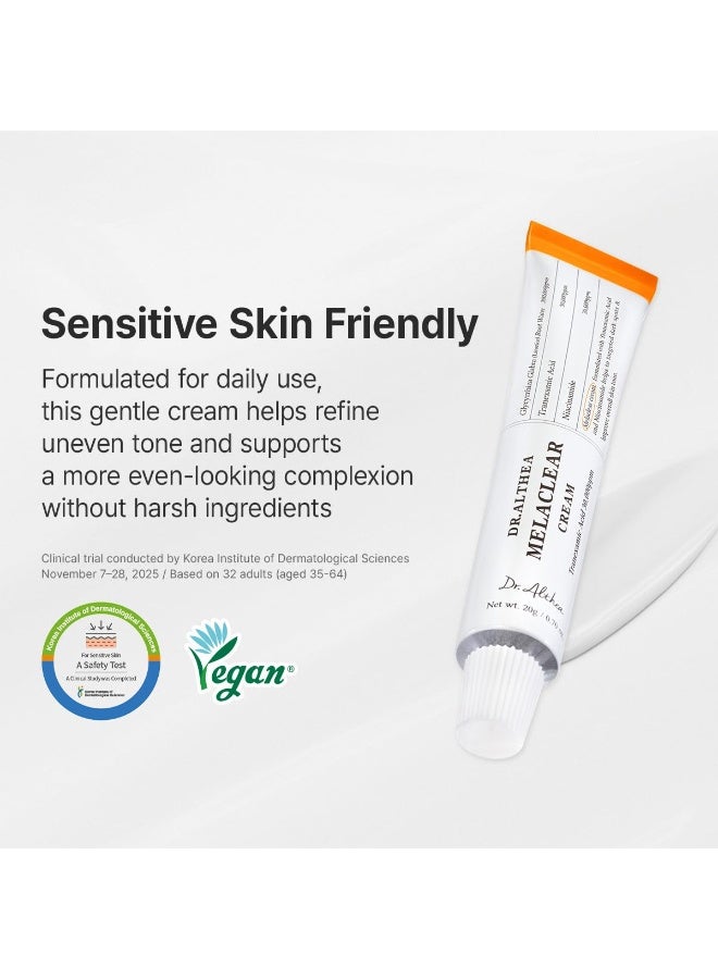 Dr.althea Melaclear Cream | Tranexamic Acid (TXA) & Niacinamide to Help Refine Uneven Skin Tone | Face Moisturizer for Dark Spot & Hyperpigmentation Care | Korean Vegan Skincare, 0.70 Fl Oz - Image 4