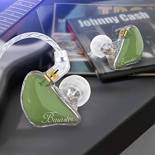 BASN Bmaster in Ear Monitor Headphones for Musicians, Hybrid Triple Drivers Dynamic Earbuds, Sound Isolating Earphones with 2 Detachable MMCX Cables (Olive) - Image 3