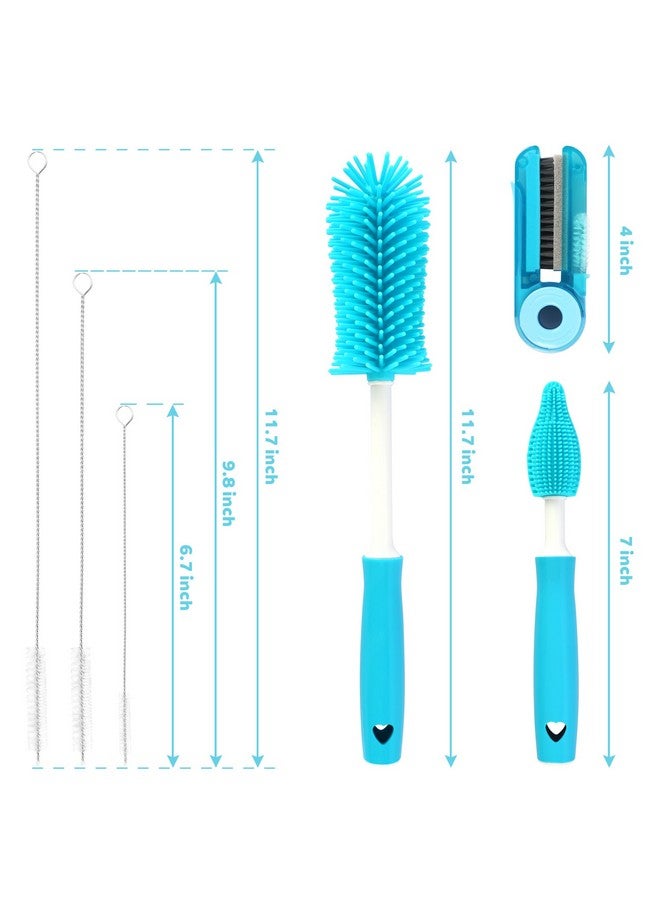 Sosmar 6 Pack Water Bottle Cleaner, Stanley Cup Cleaner Brush Kit with Long Silicone Bottle Brush, 3 Size Straw Cleaner Brush, 4 in 1 Bottle Gap Cleaner Tumbler, Sports Water Bottle - Image 3