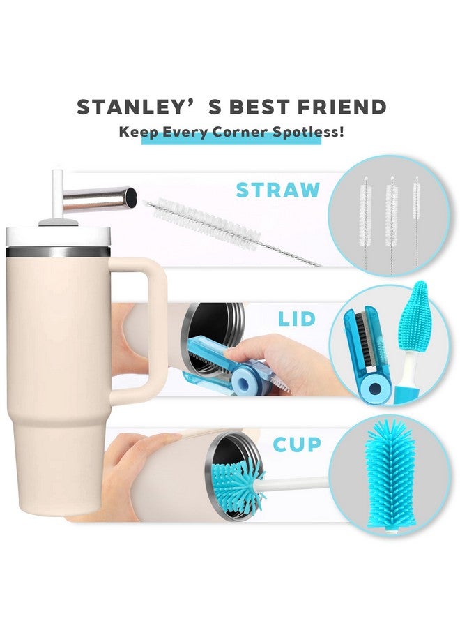 Sosmar 6 Pack Water Bottle Cleaner, Stanley Cup Cleaner Brush Kit with Long Silicone Bottle Brush, 3 Size Straw Cleaner Brush, 4 in 1 Bottle Gap Cleaner Tumbler, Sports Water Bottle - Image 4