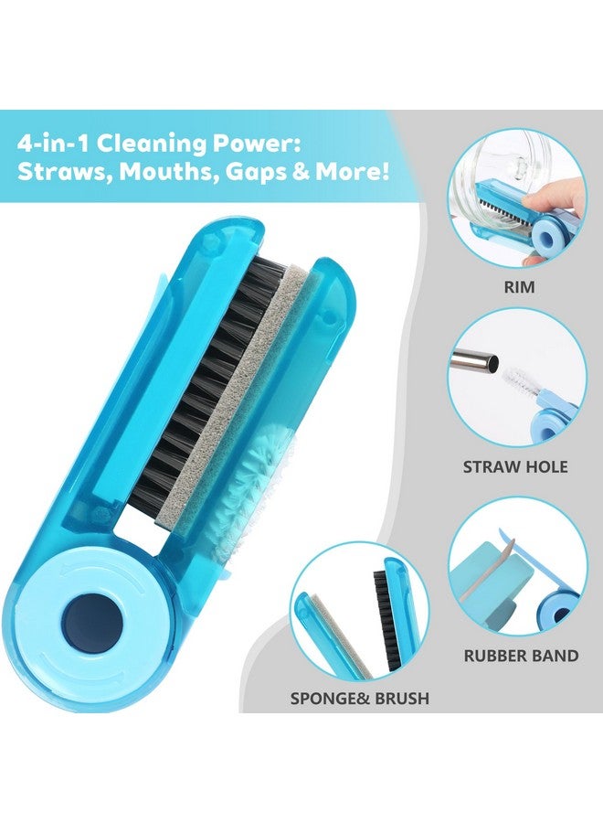 Sosmar 6 Pack Water Bottle Cleaner, Stanley Cup Cleaner Brush Kit with Long Silicone Bottle Brush, 3 Size Straw Cleaner Brush, 4 in 1 Bottle Gap Cleaner Tumbler, Sports Water Bottle - Image 5