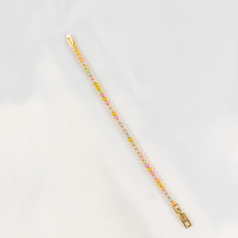 أنسيال أستانليس ستيل تنس مرصع بفصوص الزيركون متعددة الألوان - Image 1