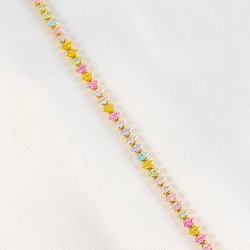 أنسيال أستانليس ستيل تنس مرصع بفصوص الزيركون متعددة الألوان - Image 2