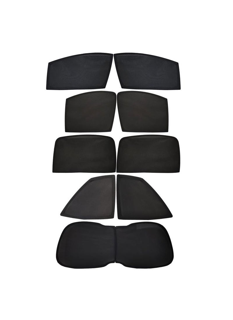 CRUISER - 9-Piece Custom Sun Shade Set for LAND CRUISER 2022, Full Window Protection, UV Blocker for Front, Side, and Rear Windows - Image 1