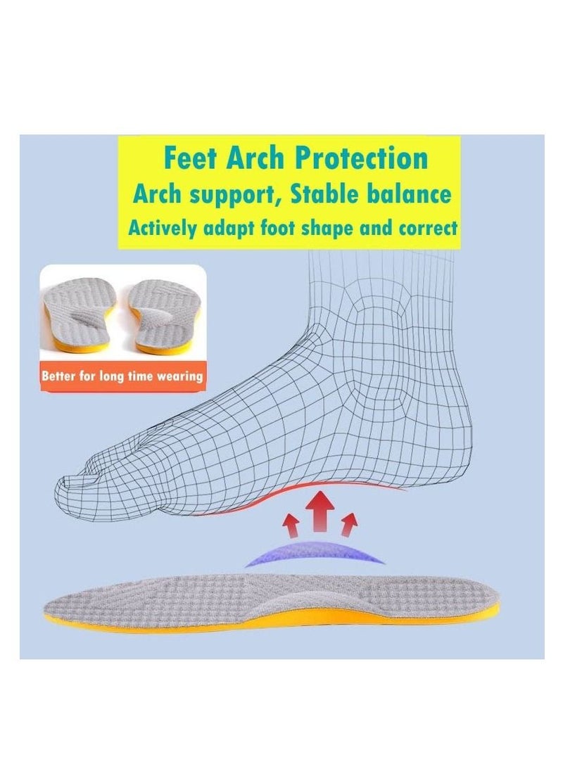 SYOSI - Posture Correcting Orthotic Insoles, 4 in 1 Gel Insoles, for Women and Men Plantar Fasciitis Pronation Flat feet High Arch Support Metatarsalgia X/O Valgus Varus Alignment Shoe Inserts - Image 1