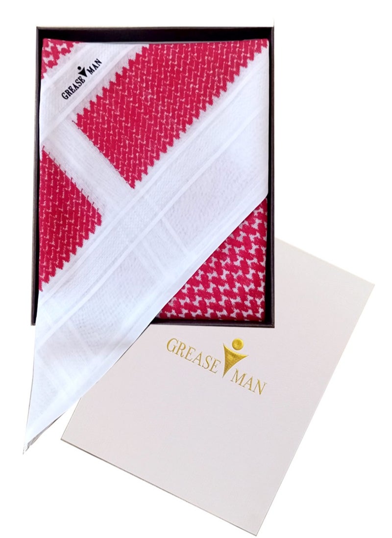 GREASE MAN - Dark Red Men's Shemagh - Image 1