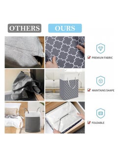 AIWANTO 2 Pcs Large Collapsible Laundry Bags Laundry Baskets Portable Travel Foldable Hamper with Easy Carry Handles Freestanding Clothes Hampers for Laundry Bedroom, Dorm, Clothes, Towels, (100L/55*32*60)  - Image 2