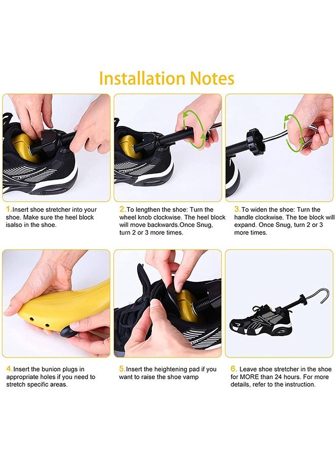 مدّد حذاء بلاستيكي، محسّن واسع لطول وعرض الأحذية للرجال، مع مدّاه الأسطواني وحقيبة تخزين - Image 5