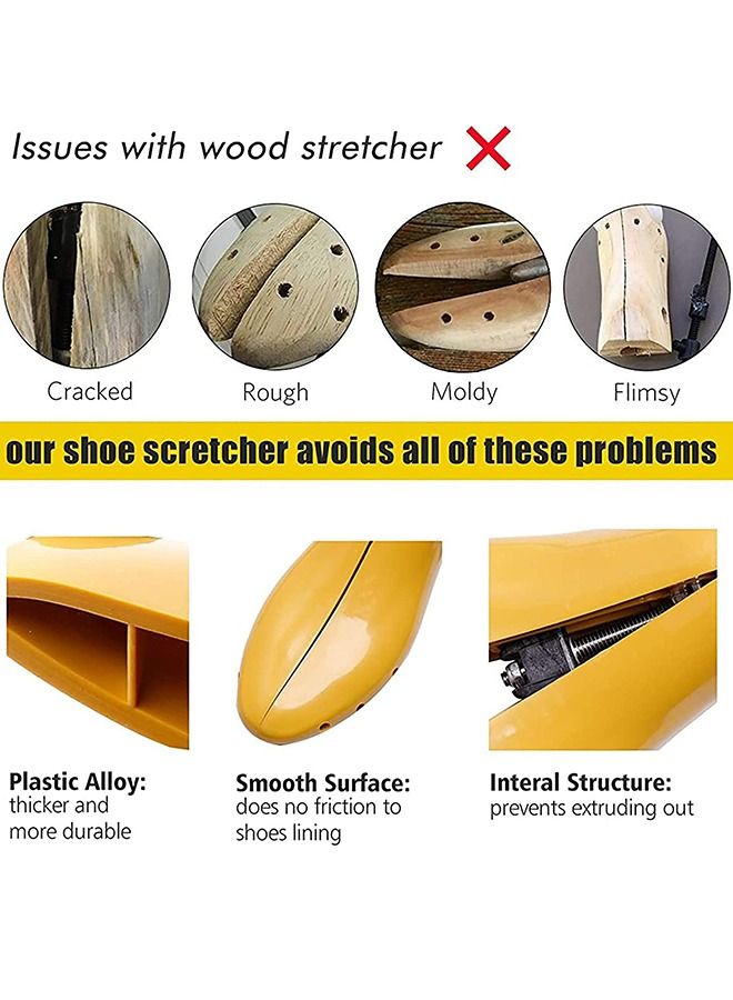 مدّد حذاء بلاستيكي، محسّن واسع لطول وعرض الأحذية للرجال، مع مدّاه الأسطواني وحقيبة تخزين - Image 4