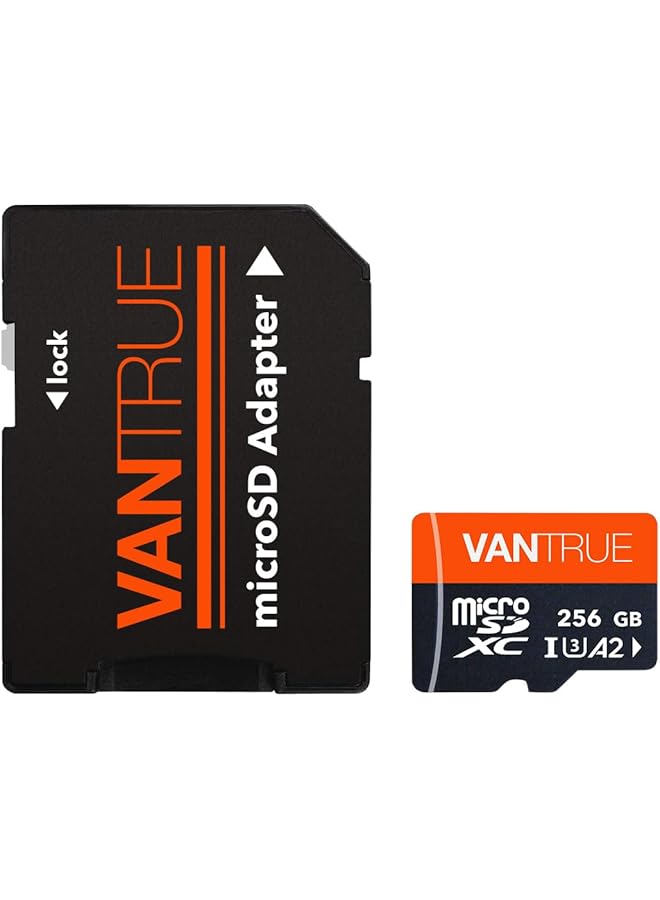 Vantrue 256Gb Microsdxc Uhs-I U3 4K Uhd Video High Speed Transfer Monitoring Sd Card With Adapter For Dash Cams, Body Cams, Action Camera, Surveillance & Security Cams  - Image 2