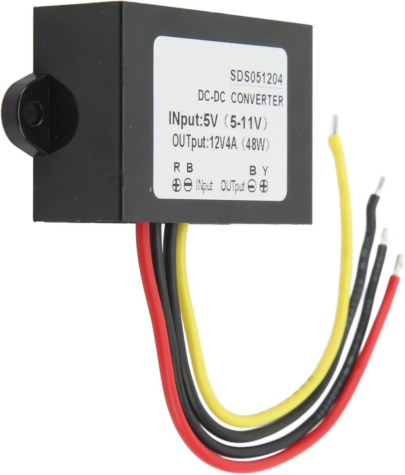 محول تعزيز DC DC 5V من 5 إلى 11V مدخل إلى 12V مخرج 4A منظم جهد DC - كفاءة تحويل 96 بالمائة - غلاف مقاوم للصدمات ومحكم الإغلاق بالكامل - Image 4