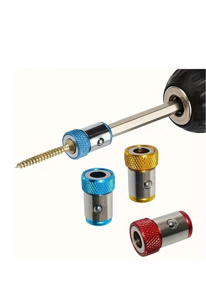 وينر 3 قطع من حلقات مغناطيسية لرأس مفك البراغي، حلقة مغناطيسية معدنية قابلة للإزالة لحامل حلقة مغناطيسية لمفك البراغي السداسي مقاس 1/4 بوصة وبتات الطاقة - Image 5