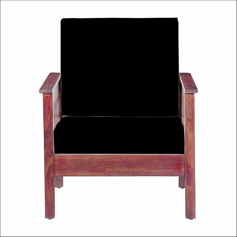 HOTKEI Black Set of 2 Sofa seat Cover Elastic Stretchable Sofa seat Set Cover Protector for Wooden Sofa seat Cushion Stretchable Cloth Cover 1 Seater 21x 21 - Image 1