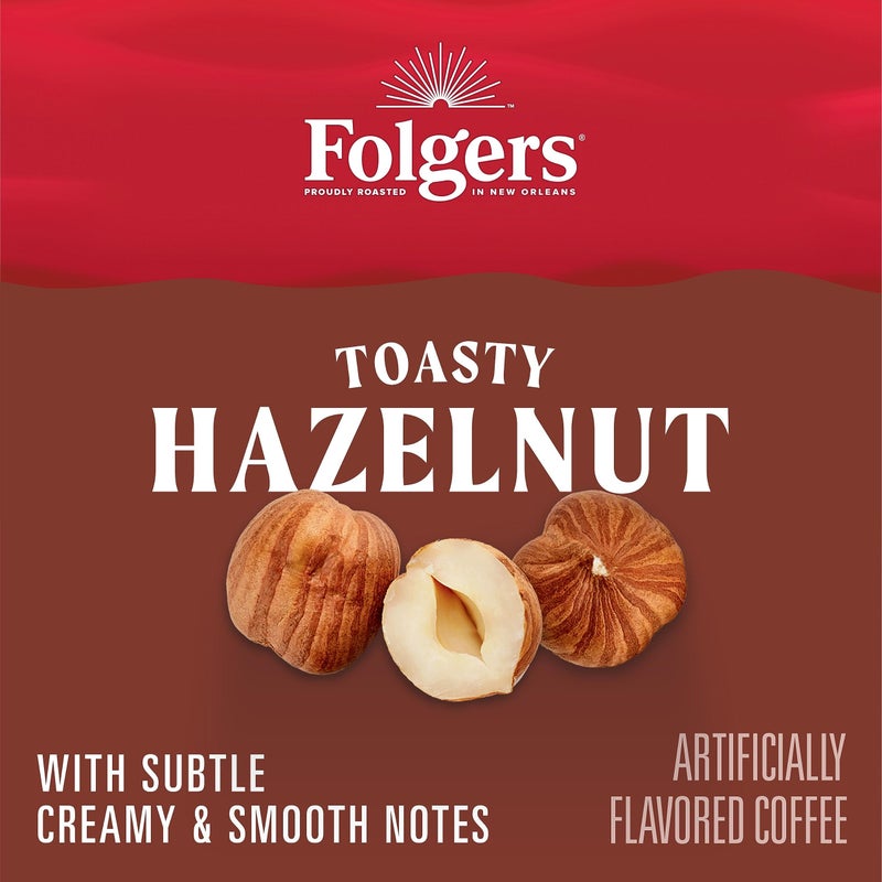 Folgers Toasty Hazelnut Flavored Ground Coffee, 9.6 Ounce - Image 4