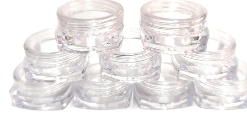 SHREE MAHA Empty Acrylic San Jar Transparent Cosmetic Container with Leakproof inner lids for Lip Balms Lip Scrubs Body Butters Eyeshadow Makeup  DIY cosmetics beauty products Pach of 48 - Image 3